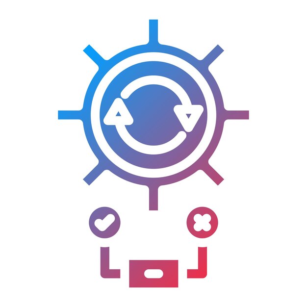 Imagen vectorial del icono del marco de automatización de pruebas Se puede utilizar para pruebas de software