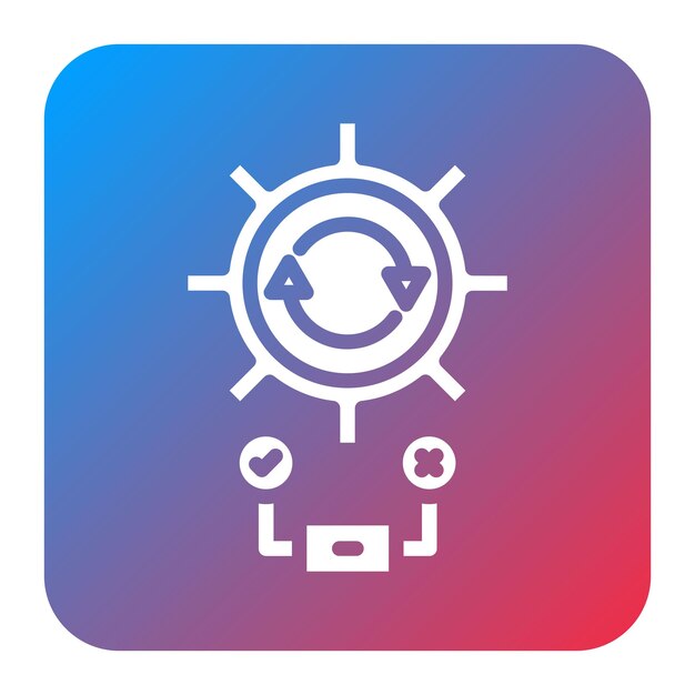 Imagen vectorial del icono del marco de automatización de pruebas Se puede utilizar para pruebas de software