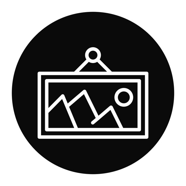 Imagen vectorial del icono del marco Se puede utilizar para la realización de películas