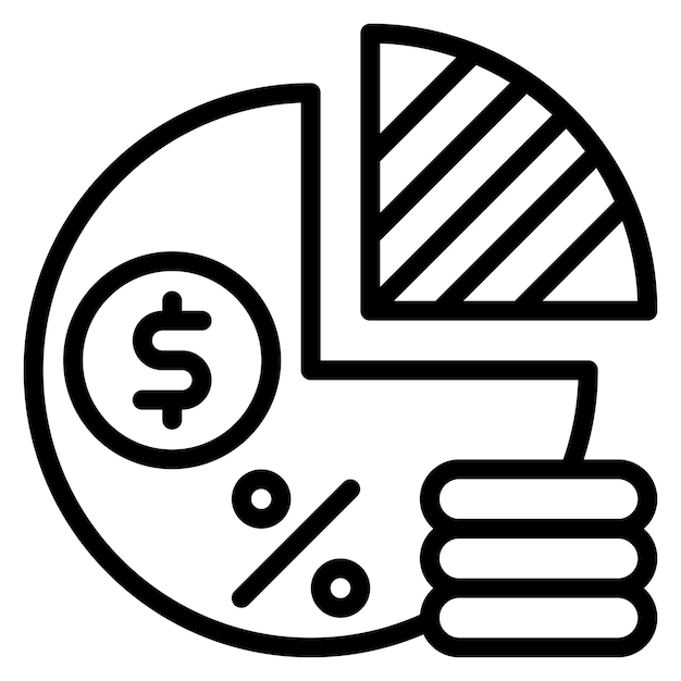 Imagen vectorial del icono del margen de ganancias Se puede utilizar para el rendimiento empresarial