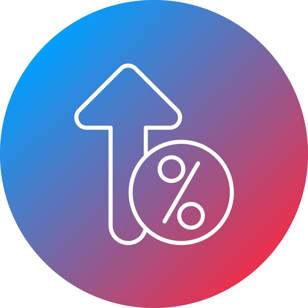 Imagen vectorial del icono del margen Se puede utilizar para Ventas