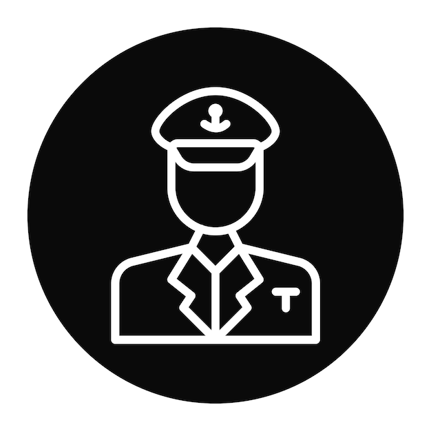 Imagen vectorial de icono marino masculino Se puede usar para el Servicio de Emergencia