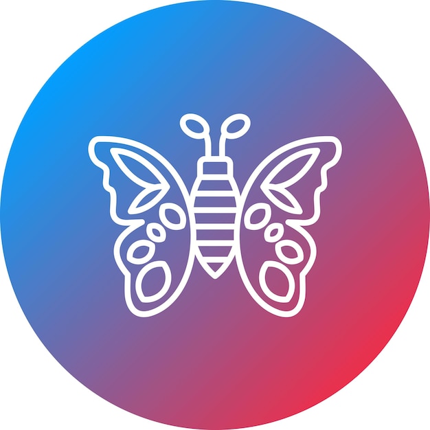 Imagen vectorial del icono de mariposa Se puede usar para jardinería