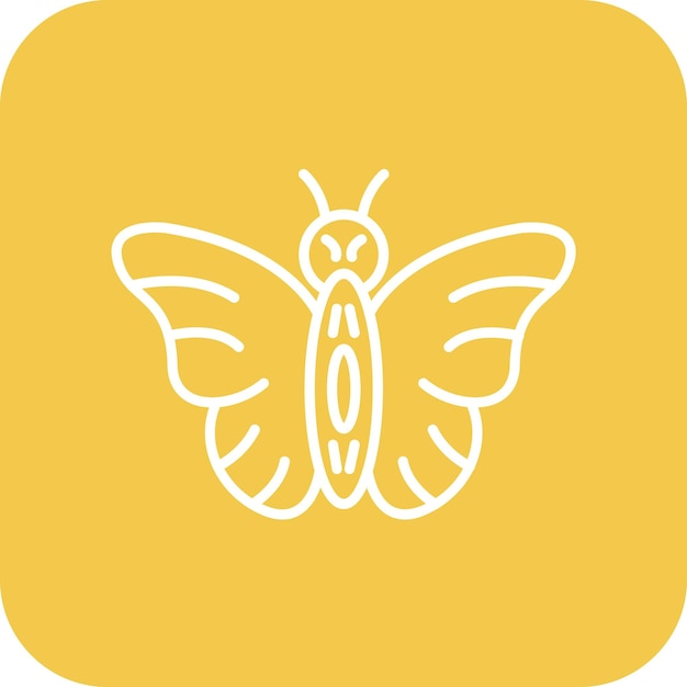 Imagen vectorial del icono de mariposa Se puede usar para viajes