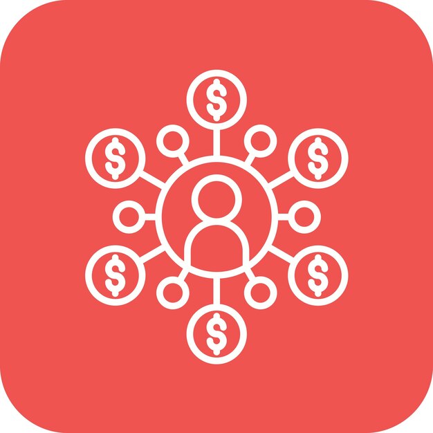 Imagen vectorial de icono de marketing de afiliación Se puede utilizar para el marketing digital