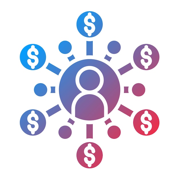 Imagen vectorial de icono de marketing de afiliación Se puede utilizar para el marketing digital