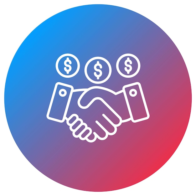 Imagen vectorial de icono de marketing de afiliación Se puede utilizar para el servicio de marketing en Internet