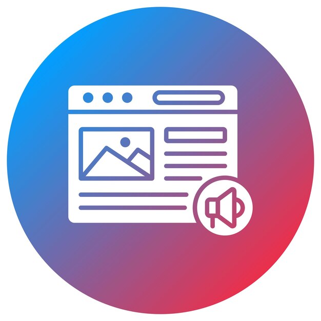 Imagen vectorial de icono de marketing de contenido Se puede utilizar para el servicio de marketing en Internet