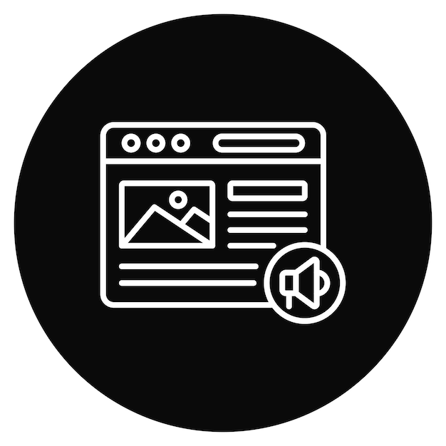Imagen vectorial de icono de marketing de contenido Se puede utilizar para el servicio de marketing en Internet