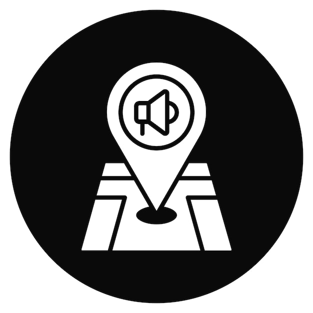 Imagen vectorial de icono de marketing de proximidad Se puede utilizar para la tecnología de marketing