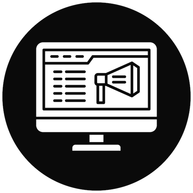 Imagen vectorial de icono de marketing Se puede utilizar para el arranque