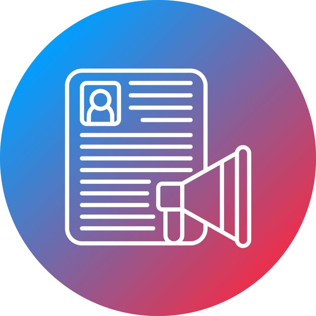 Imagen vectorial de icono de marketing se puede utilizar para HR