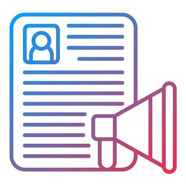 Imagen vectorial de icono de marketing se puede utilizar para HR