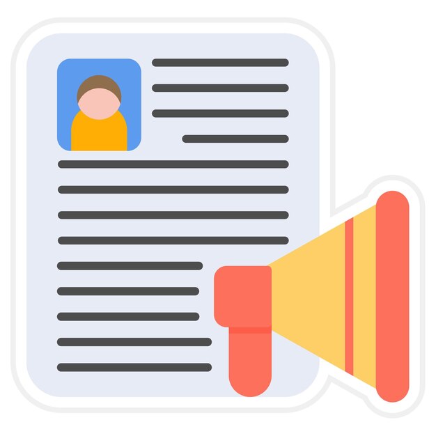 Imagen vectorial de icono de marketing se puede utilizar para HR