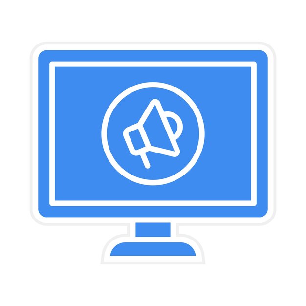Imagen vectorial de icono de marketing en redes sociales Se puede utilizar para el servicio de marketing en Internet