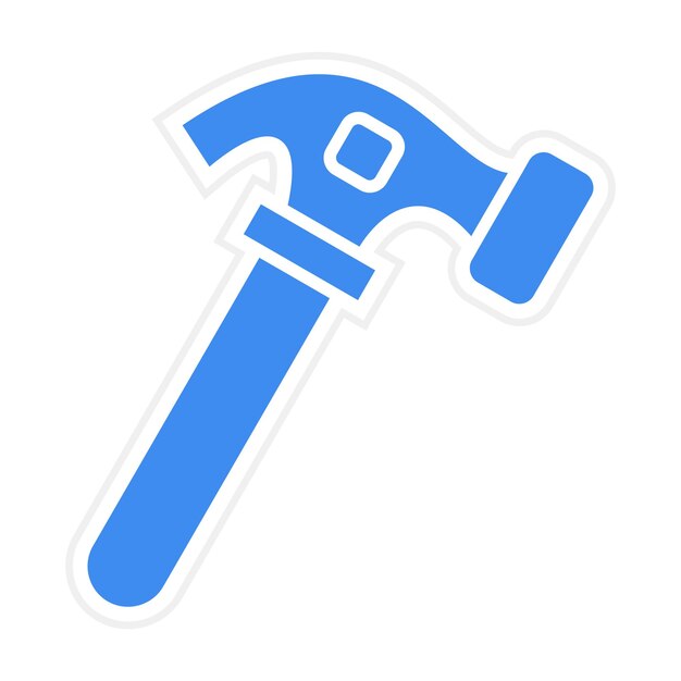 La imagen vectorial del icono del martillo se puede utilizar para las herramientas