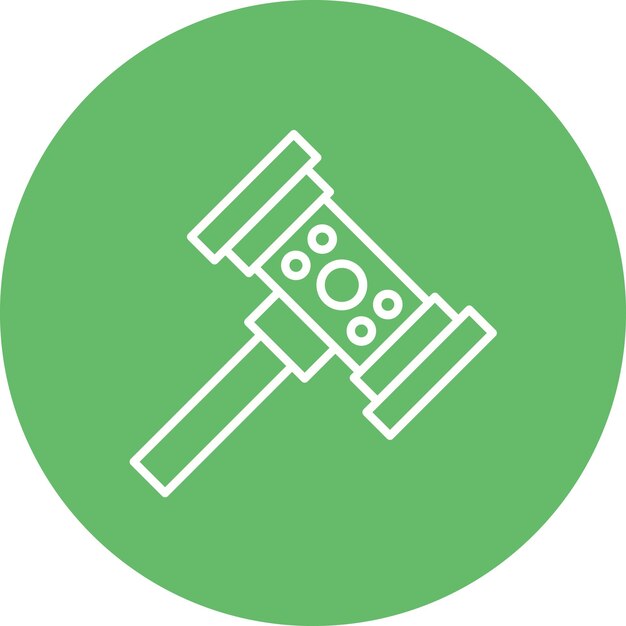 Imagen vectorial del icono del martillo Se puede utilizar para la legislación de la ley