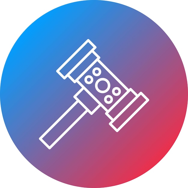 Imagen vectorial del icono del martillo Se puede utilizar para la legislación de la ley