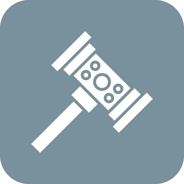Imagen vectorial del icono del martillo Se puede utilizar para la legislación de la ley