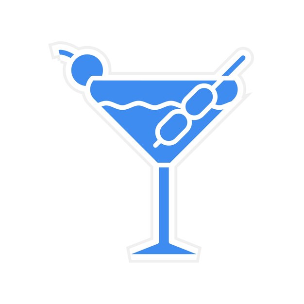 Imagen vectorial del icono de Martini Se puede usar para bebidas