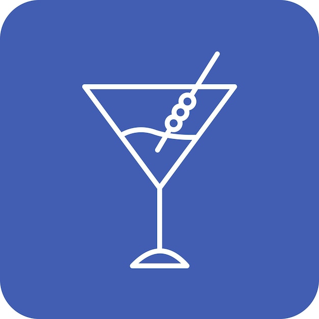La imagen vectorial del icono de Martini se puede usar para Coffee Shop