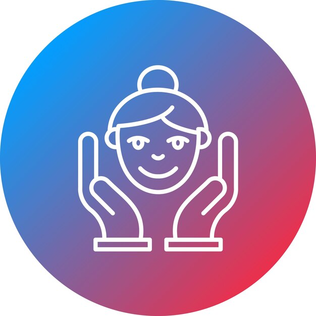 Imagen vectorial del icono de masaje facial Se puede usar para Spa