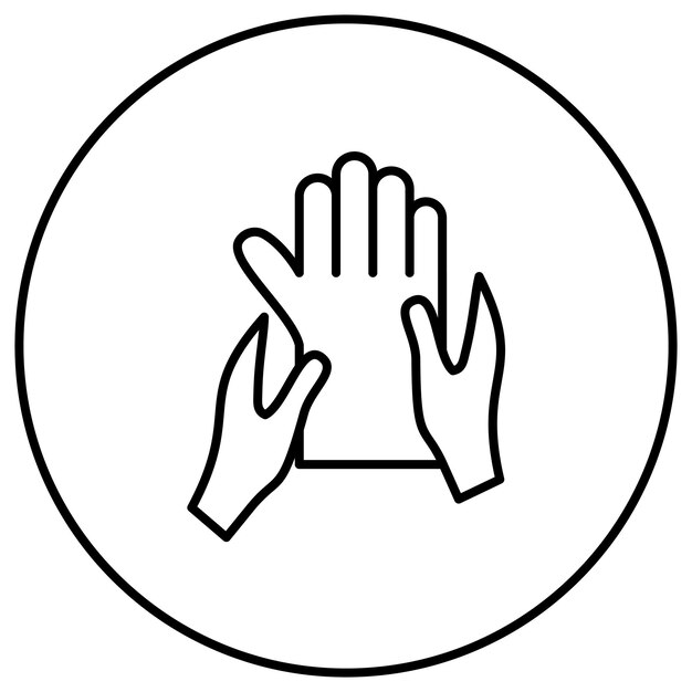 Imagen vectorial del icono de masaje de manos Se puede usar para Spa