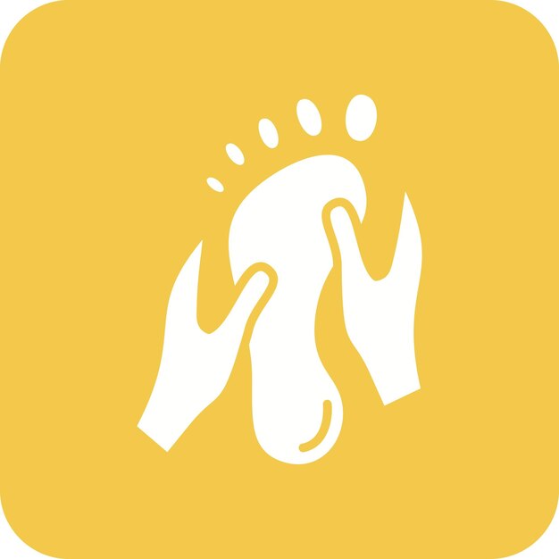 Imagen vectorial del icono de masaje de pies Se puede usar para Spa
