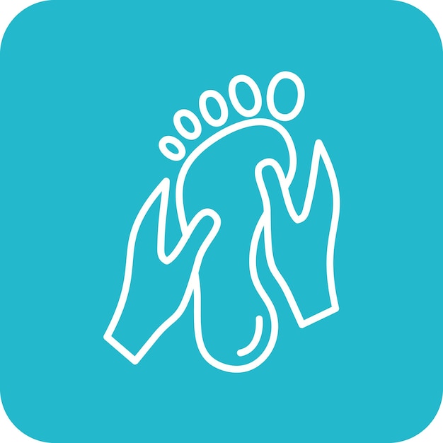 Imagen vectorial del icono de masaje de pies Se puede usar para Spa