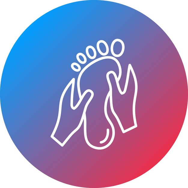 Imagen vectorial del icono de masaje de pies Se puede usar para Spa