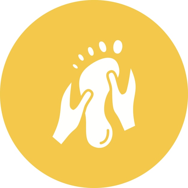 Imagen vectorial del icono de masaje de pies Se puede usar para Spa
