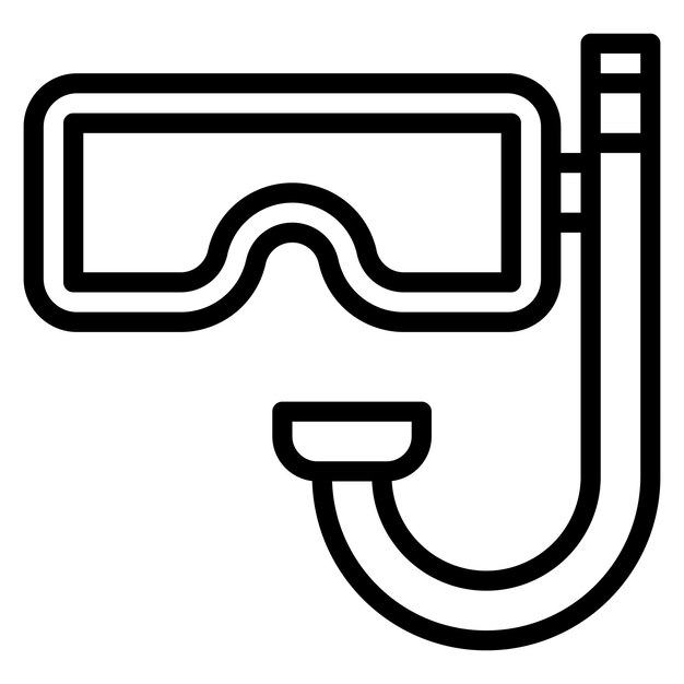 Imagen vectorial del icono de la máscara de buceo Se puede usar para Beach Resort