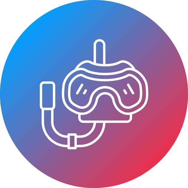 Imagen vectorial del icono de la máscara de buceo Se puede usar para viajes