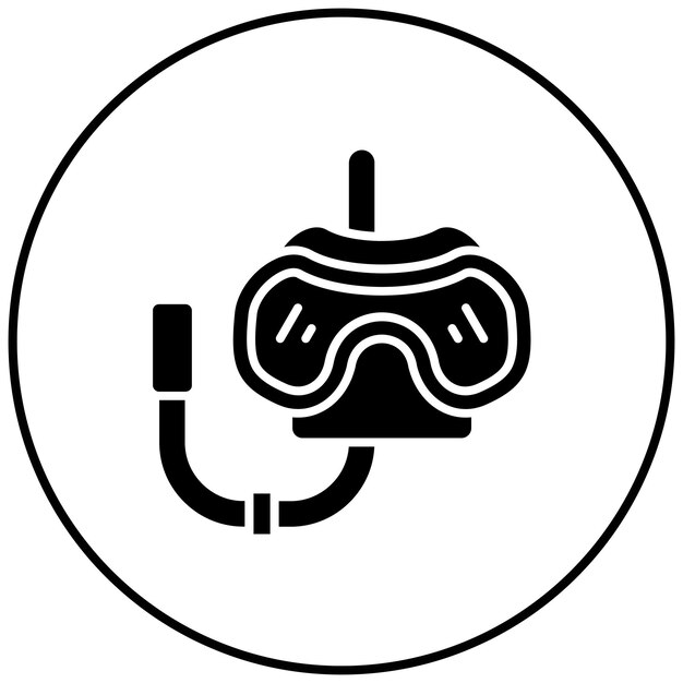 Imagen vectorial del icono de la máscara de buceo Se puede usar para viajes