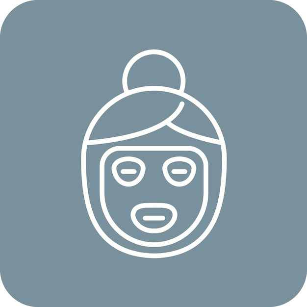 Imagen vectorial del icono de la máscara facial Se puede usar para Spa