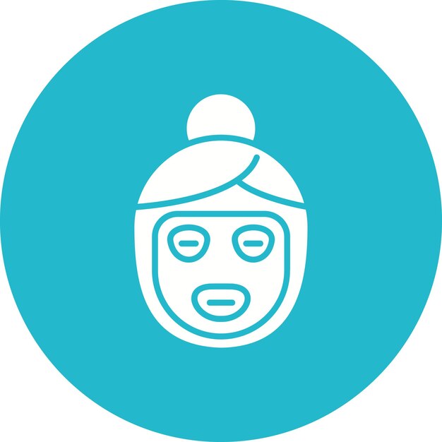 Imagen vectorial del icono de la máscara facial Se puede usar para Spa