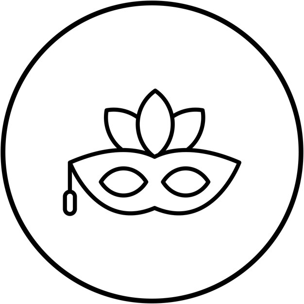 Imagen vectorial del icono de la máscara de la fiesta Se puede usar para la fiesta y la celebración