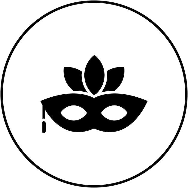Imagen vectorial del icono de la máscara de la fiesta Se puede usar para la fiesta y la celebración