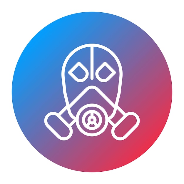 Imagen vectorial del icono de la máscara de gas Se puede usar para petróleo y gas