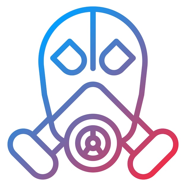 Imagen vectorial del icono de la máscara de gas Se puede usar para petróleo y gas