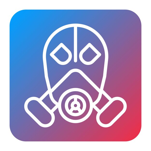 Imagen vectorial del icono de la máscara de gas Se puede usar para petróleo y gas