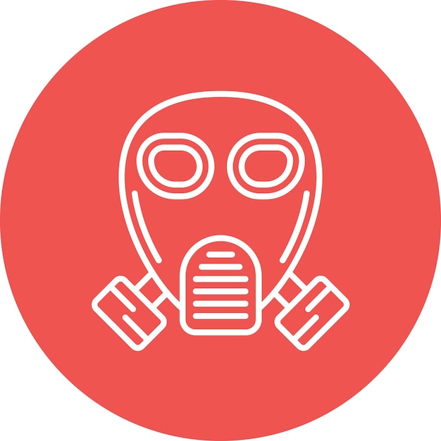 Imagen vectorial del icono de la máscara de gas Se puede usar para la supervivencia