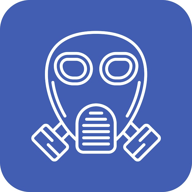 Imagen vectorial del icono de la máscara de gas Se puede usar para la supervivencia