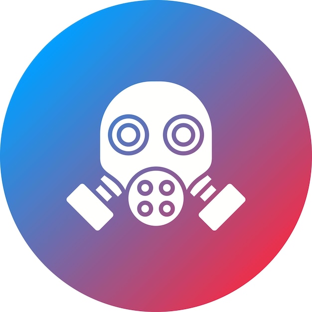 Imagen vectorial del icono de la máscara de gas Se puede utilizar para la energía nuclear