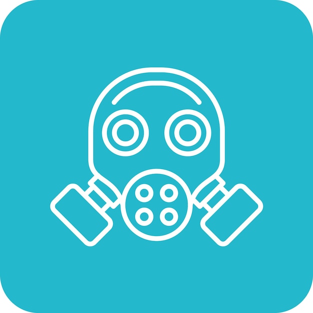 Imagen vectorial del icono de la máscara de gas Se puede utilizar para la energía nuclear