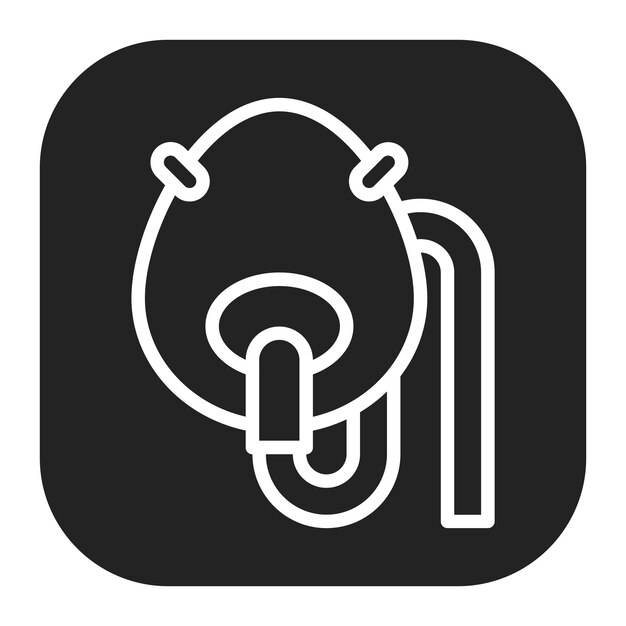 Imagen vectorial del icono de la máscara de oxígeno Se puede utilizar para el avión