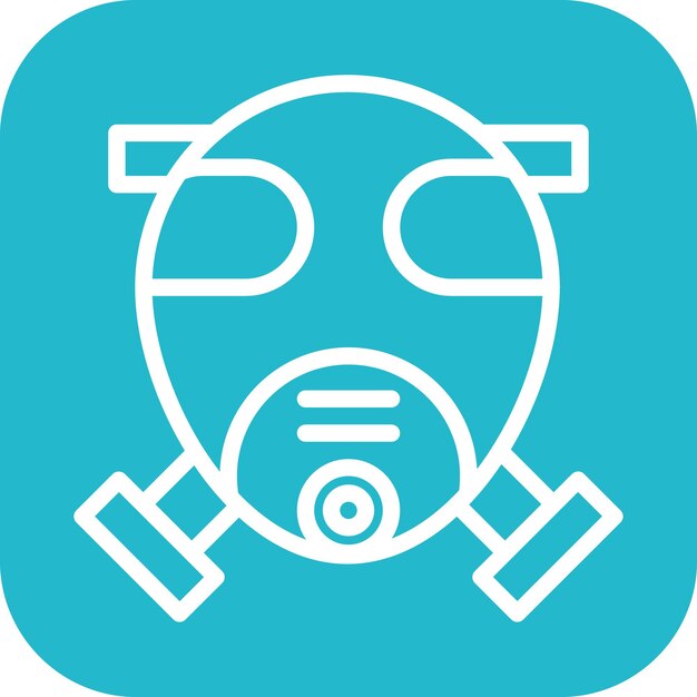 Imagen vectorial del icono de la máscara respiratoria Se puede utilizar para enfermedades infecciosas
