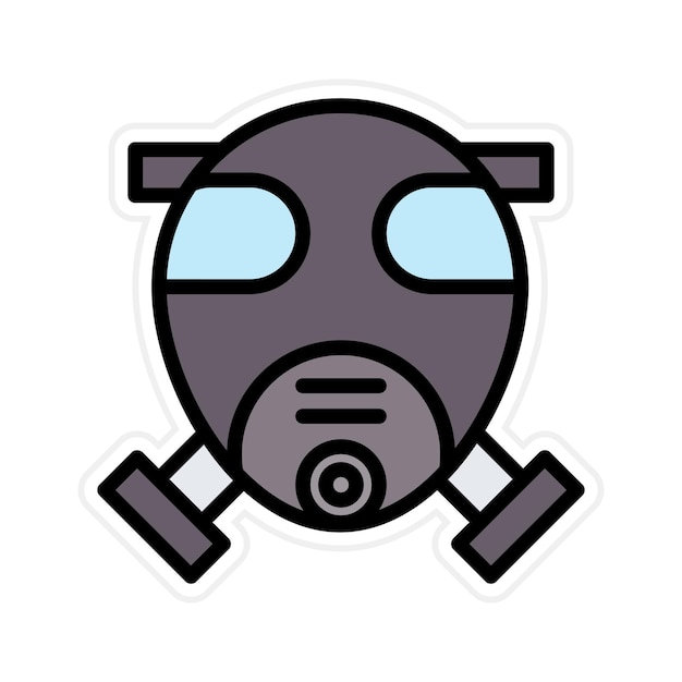 Imagen vectorial del icono de la máscara respiratoria Se puede utilizar para enfermedades infecciosas