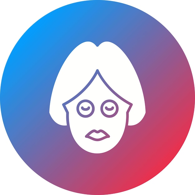 Imagen vectorial del icono de la máscara del rostro Se puede utilizar para el cuidado de la piel