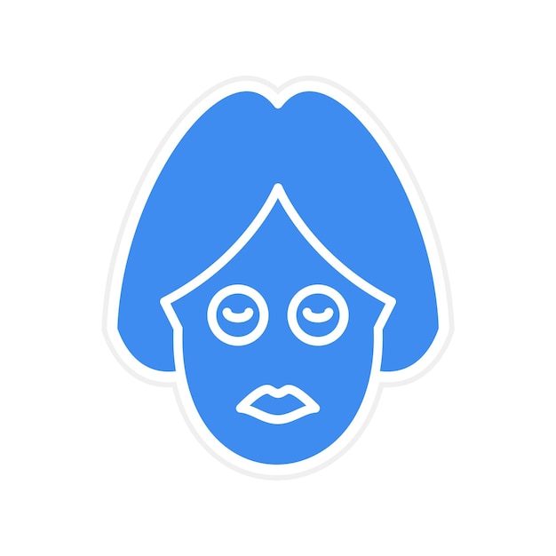 Imagen vectorial del icono de la máscara del rostro Se puede utilizar para el cuidado de la piel